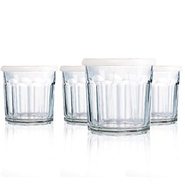 Luminarc 14 oz Working Glass Set with Lids - Set of 4
