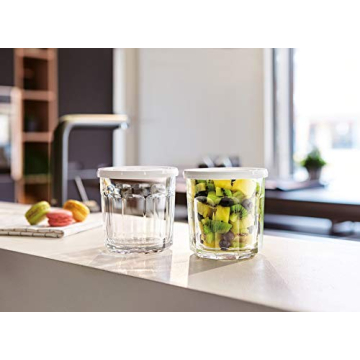 Luminarc 14 oz Working Glass Set with Lids - Set of 4