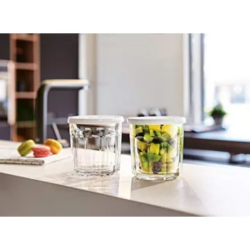 Luminarc 14 oz Working Glass Set with Lids - Set of 4