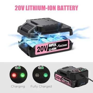 AVID POWER 20V MAX Lithium lon Cordless Drill Set, Power Drill Kit with Battery and Charger, 3/8-Inch Keyless Chuck, Variable Speed, 16 Position and 22pcs Drill Bits (Pink)