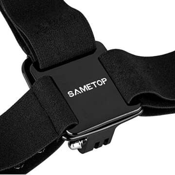Sametop Head Strap Mount Compatible with GoPro Hero 13, 12, 11, 10, 9, 8, Hero 7 Black, 7 Silver, 7 White, Hero 6, 5, 4, Session, 3+, 3, 2, 1, Hero (2018), Fusion, Max, DJI Osmo Action Cameras
