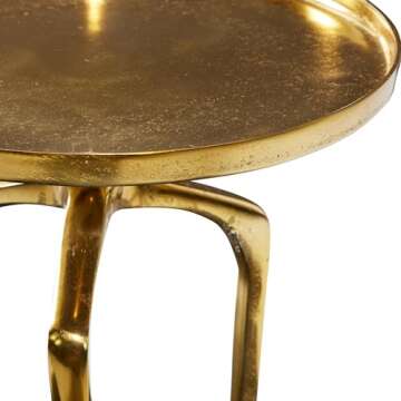 Shop Deco 79 Gold Aluminum Metal Accent Table - 16" x 16"