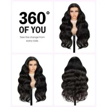 MEGALOOK Glueless Body Wave Wig 22 Inch Human Hair