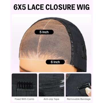 MEGALOOK Glueless Body Wave Wig 22 Inch Human Hair