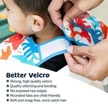 Tiny Twinkle Mess Proof Baby Bib - Waterproof Baby Apron - Machine Washable - PVC, BPA, & Phthalate Free - Great Travel Bib for Baby Eating - Baby Food Bibs (Unicorn Confetti, Large 2-4 Years)