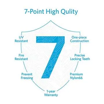 Zip Ties 12 inch Heavy Duty Zip Ties with 120 Pounds Tensile Strength, Black Cable Ties, 100 Pieces,by Karoka