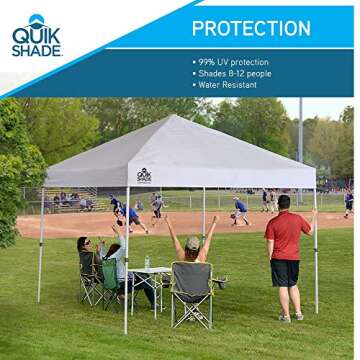 Quik Shade Commercial 10 x 10 ft. Straight Leg Canopy – Ultimate Outdoor Shade
