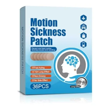 ZLYDG Motion Sickness Patch, 36 PCS Sea Sickness Patch for Cruise, Relieve Vomiting, Dizziness Resul...