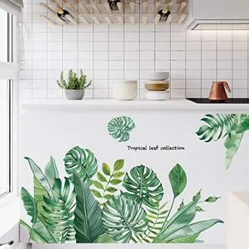 MODOWEY Tropical Leaves Wall Decal for Home Decoration