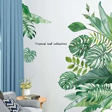 MODOWEY Tropical Leaves Wall Decal for Home Decoration