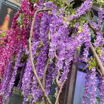 Wisteria Flower Vines Garland - 12 Pack Elegant Design