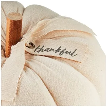 Charming Mud Pie Cream Felted Wool Pumpkin Décor 7.5′′