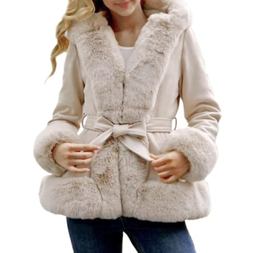 Elegantly Warm Bellivera Women's Faux Suede Trench Coat