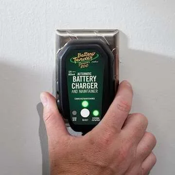 Battery Tender Junior 8V, 1.25 AMP Car Battery Charger and Maintainer: Fully Automatic 8V Automotive Battery Charger for Cars, Motorcycles, ATVs - 022-0197