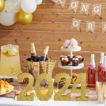 TONIFUL 7.8 Inch Gold Glitter Numbers Table Centerpieces 0-9 Birthday Party Decorations,Shining Golden Digital 8 for Birthday Party,Wedding,Bridal Shower,Engagement,Photo Shoot,Anniversary