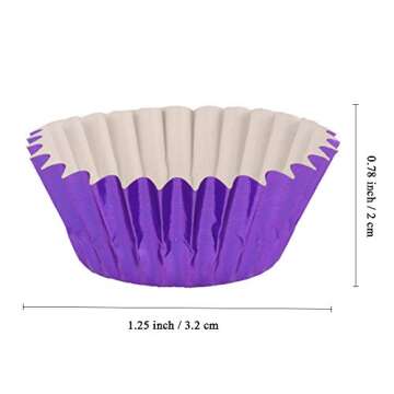 SUBANG 600 Pieces Foil Mini Cupcake Liner Baking Cups for Weddings, Birthdays & Baby Showers