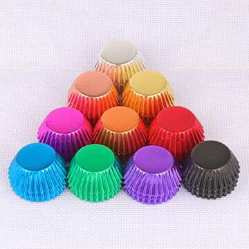 SUBANG 600 Foil Mini Cupcake Liners for Events