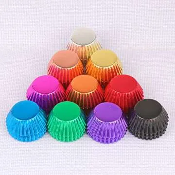 SUBANG 600 Foil Mini Cupcake Liners for Events