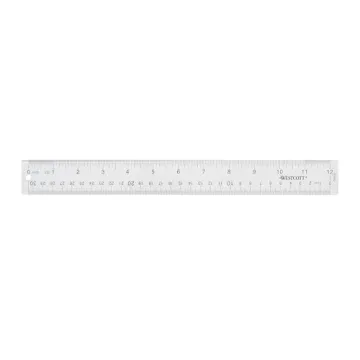 Westcott 10562 Acrylic Clear Ruler - 12 Inch Precision Tool