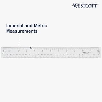 Westcott 10562 Acrylic 12 Inch Ruler for Precision Measuring