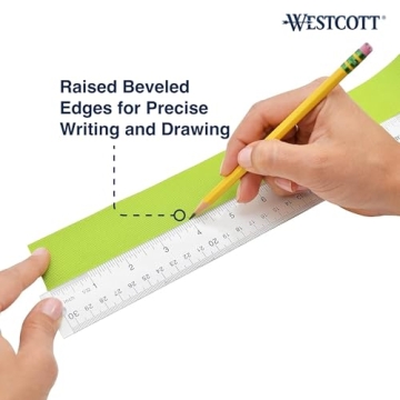 Westcott 10562 Acrylic 12 Inch Ruler for Precision Measuring
