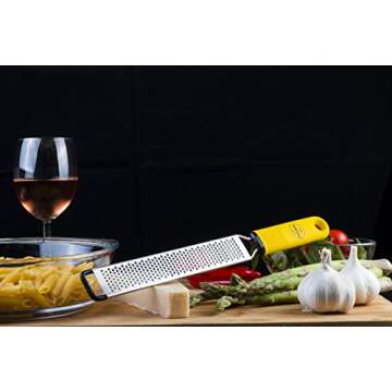 BelleGuppy Lemon Zester & Cheese Grater, Professional Zesting tool for Parmesan, Citrus, Ginger, Nutmeg, Garlic, Chocolate, Fruits, Razor-Sharp Stainless Steel Blade Protective cover, Dishwasher Save