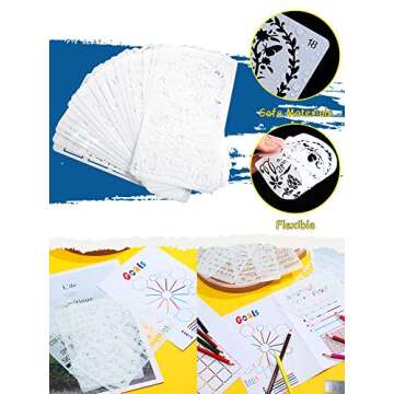 30 Pcs Journal Stencils for Creative Planning and Crafts