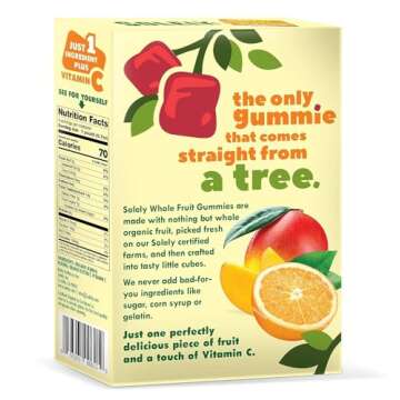 SOLELY - Organic Mango & Orange Whole Fruit Gummies - Delicious & Healthy Vegan Snacks