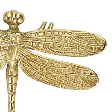 JUXYES Brass Dragonfly Cabinet Knobs for Elegant Home Decor