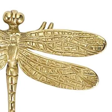 JUXYES Brass Dragonfly Cabinet Knobs for Elegant Home Decor