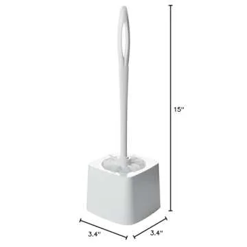 Rubbermaid Commercial Products 15" Toilet Brush, White, Toilet Bowl Brush for Bathroom, Professional/Janitorial Scrub Brush for Toilet