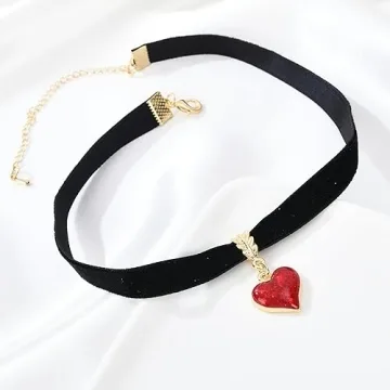 Vintage Black Choker Necklace for Halloween and More