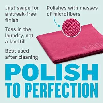 E-Cloth 4-Pack: Eco-Friendly Glass Cleaning Cloths