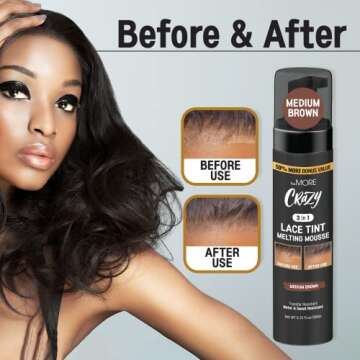 MORE 3 in 1 Lace Tint Mousse for Natural Wig Finish