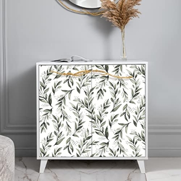 Erfoni Dark Green Leaf Peel and Stick Wallpaper for Home
