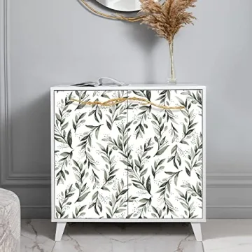 Erfoni Dark Green Leaf Peel and Stick Wallpaper for Home