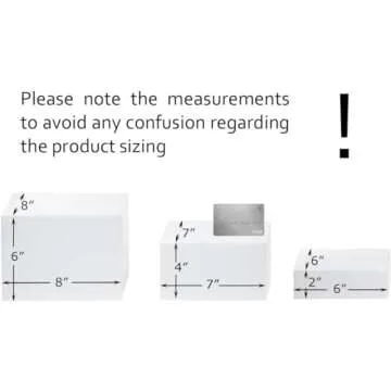 Red Co. Set of 3 Frosted White Acrylic Cube Display Nesting Risers with Hollow Bottoms, Semi Transparent - 2 Pack