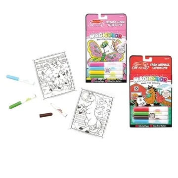Melissa & Doug On the Go Magicolor Coloring Pad: Farm Animals - 18 Pages, 4 Markers