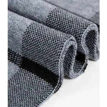 Luxurious Australian Merino Wool Tartan Scarf for Men