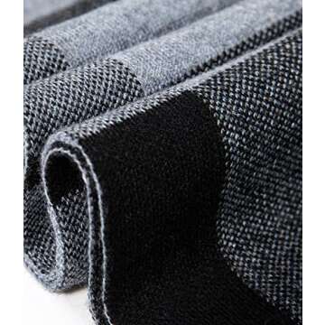 Luxurious Australian Merino Wool Tartan Scarf for Men