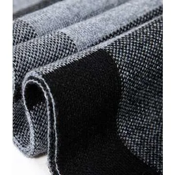 Luxurious Australian Merino Wool Tartan Scarf for Men