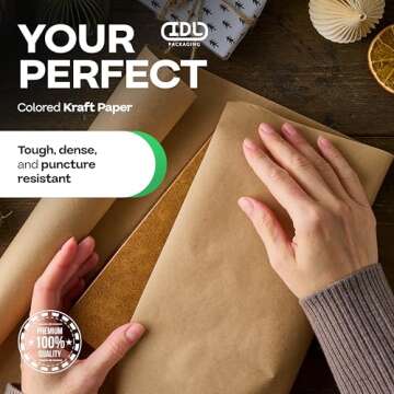 Eco-Friendly IDL Kraft Paper Roll 36x180 Feet for Crafts