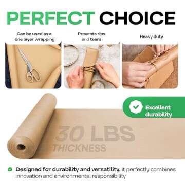 Eco-Friendly IDL Kraft Paper Roll 36x180 Feet for Crafts