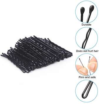 Fosvrde 300 Pcs Black Bobby Pins for Hair Styling