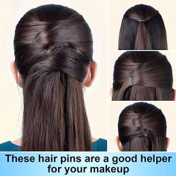 Fosvrde 300 Pcs Black Bobby Pins for Hair Styling