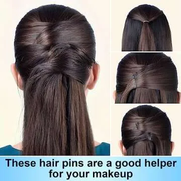 Fosvrde 300 Pcs Black Bobby Pins for Hair Styling