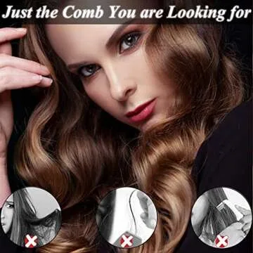 Wide Tooth Detangling Combs Set for Curly Hair Styling