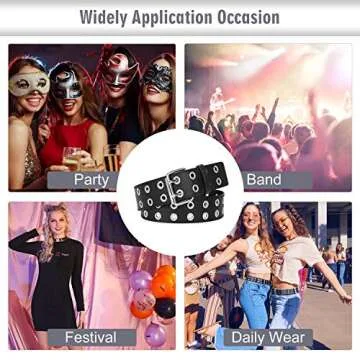 Stylish WERFORU Double Grommet Punk Belt for All Sizes