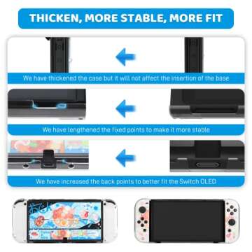 FANPL Cute Cuisine Pattern Case for Nintendo Switch OLED - Stylish Protection with Ergonomics