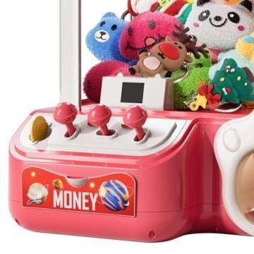 Lucky Doug Claw Machine for Kids Girls Boys with Light Music, Claw Machine Arcade Game Toys for Kids Girls 4-8, Claw Toys for 4 5 6 7 8 Years Old Girl